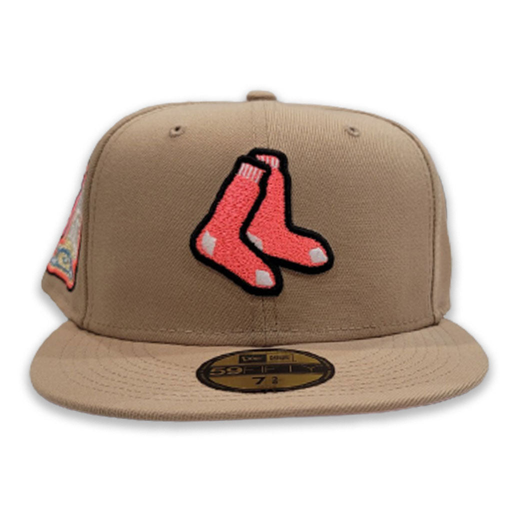 Boston Red Sox New Era Pink Undervisor 59FIFTY Fitted Hat - Brown