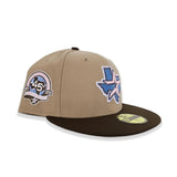 Tan Houston Astros Brown Visor Lavender Bottom 45th Anniversary Side Patch New Era 59Fifty Fitted