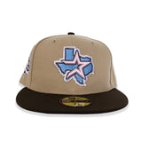 Tan Houston Astros Brown Visor Lavender Bottom 45th Anniversary Side Patch New Era 59Fifty Fitted