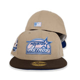 Tan Houston Astros Brown Visor Sea Blue Bottom 35th Great Years Side Patch New Era 59Fifty Fitted