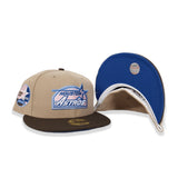 Tan Houston Astros Brown Visor Sea Blue Bottom 35th Great Years Side Patch New Era 59Fifty Fitted