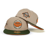 Tan Houston Astros Olive Green Visor Orange Bottom 1986 Astrodome Side Patch New Era 59Fifty Fitted
