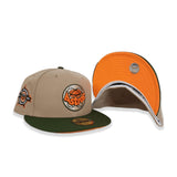 Tan Houston Astros Olive Green Visor Orange Bottom 1986 Astrodome Side Patch New Era 59Fifty Fitted