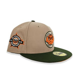 Tan Houston Astros Olive Green Visor Orange Bottom 1986 Astrodome Side Patch New Era 59Fifty Fitted