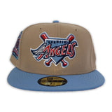 Tan Los Angeles Angels Sky Blue Visor Red Bottom 50th Anniversary Side Patch "Oatmeal Collection" New Era 59Fifty Fitted