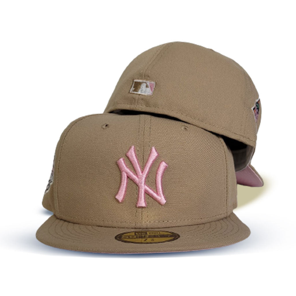 New York Yankees New Era Light Yellow Under Visor 59FIFTY Fitted Hat - Pink