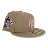 Tan New York Yankees Pink Bottom 1999 World Series Side Patch New Era 59Fifty Fitted