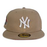 Tan New York Yankees Red Bottom 1999 World Series Side Patch New Era 59Fifty Fitted
