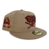 Tan Oakland Athletics Rust Bottom 40th Anniversary Side Patch New Era 59Fifty Fitted