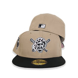 Tan Pittsburgh Pirates Black Visor Pink Bottom 2006 All Star Game Side Patch New Era 59Fifty Fitted