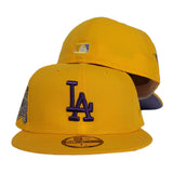 Taxi Yellow Los Angeles Dodgers Lavender Purple Bottom 75th World Series New Era 59Fifty Fitted