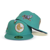 Teal Boston red Sox Lavender Bottom 1961 All Star Game Side Patch New Era 59Fifty Fitted