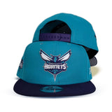 Teal Charlotte Hornets Purple Visor New Era 9Fifty Snapback