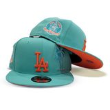 Teal Los Angeles Dodgers Palm Tree Orange Bottom 60th Anniversary New Era 9Fifty Snapback