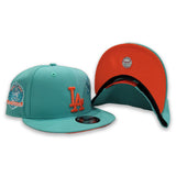 Teal Los Angeles Dodgers Palm Tree Orange Bottom 60th Anniversary New Era 9Fifty Snapback