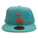 Teal Los Angeles Dodgers Palm Tree Orange Bottom 60th Anniversary New Era 9Fifty Snapback