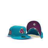 Teal Boston Red Sox Purple Bottom New Era Fitted