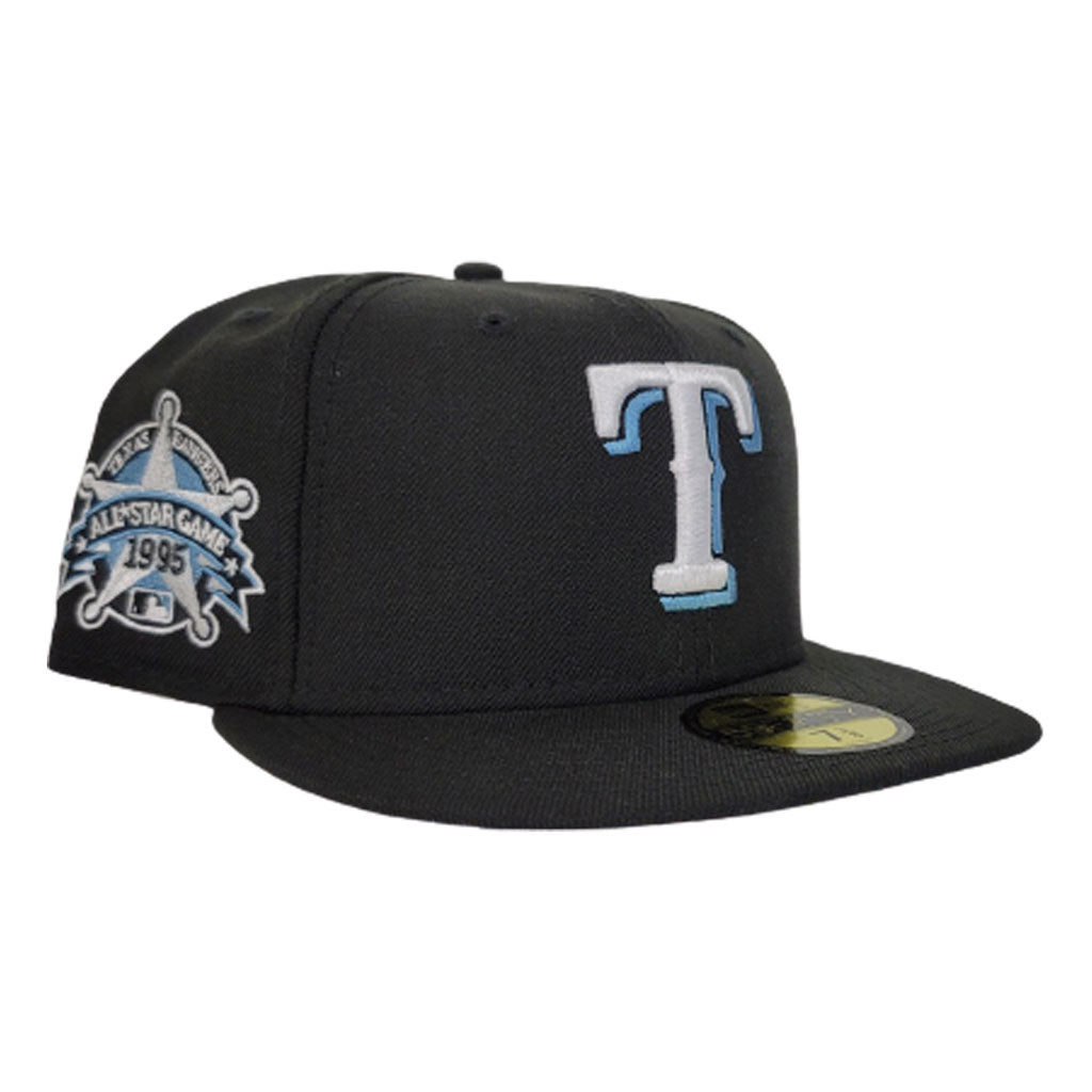 Texas Rangers Black Icy Blue Bottom 1985 All Star Game New Era 59Fifty Fitted