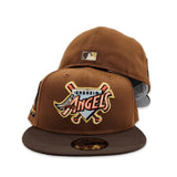 Toast Los Angeles Angels Brown Visor Gray Bottom 50th Anniversary Side Patch New Era 59Fifty Fitted