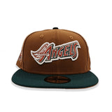 Toast Los Angeles Angels Dark Green Visor Rust Bottom 40th Season Side Patch New Era 59Fifty Fitted