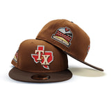 Toast Texas Rangers Brown Visor Gray Bottom 2020 Inaugural Side Patch New Era 59Fifty Fitted
