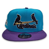 Turquois Blue St. Louis Cardinals Gray Bottom 2009 All Star Game Side Patch 9Fifty New Era Snapback