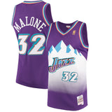 Utah Jazz 1996-97 Karl Malone Mitchell & Ness Purple Swingman Jersey