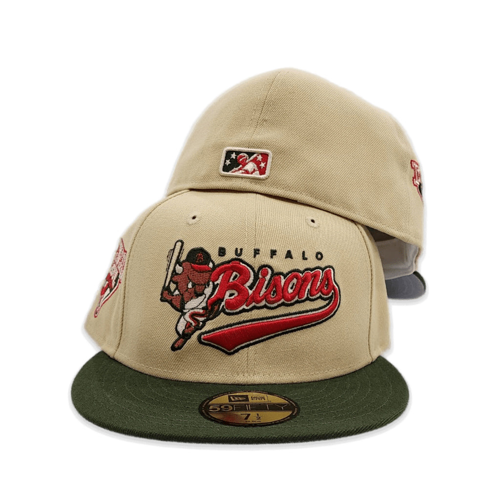 BUFFALO BISONS HOMETOWN COLLECTION GREEN BRIM NEW ERA FITTED HAT