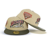 Vegas Gold Buffalo Bison Olive Green Visor Rust Bottom International League Side Patch New Era 59Fifty Fitted