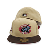 Vegas Gold Cincinnati Reds Brown Visor Red Bottom 1975 The Big Red Matchine Side Patch New Era 59Fifty Fitted