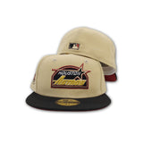Vegas Gold Houston Astros Black Visor Brick Red Bottom Celebrating 45 Years Side Patch New Era 59Fifty Fitted