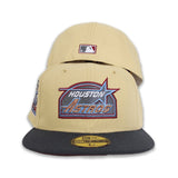 Vegas Gold Houston Astros Dark Gray Visor Burgundy Bottom 35th Great Years Side Patch New Era 59Fifty Fitted