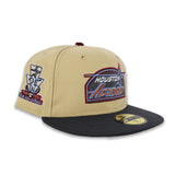Vegas Gold Houston Astros Dark Gray Visor Burgundy Bottom 35th Great Years Side Patch New Era 59Fifty Fitted