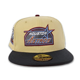Vegas Gold Houston Astros Dark Gray Visor Burgundy Bottom 35th Great Years Side Patch New Era 59Fifty Fitted