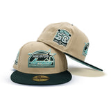 Vegas Gold Houston Astros Dark Green Visor Mint Green Bottom 50th Anniversary Side Patch New Era 59Fifty Fitted