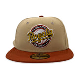 Vegas Gold Kansas City Royals Rust Visor Gray Bottom 40th Anniversary Side Patch New Era 59Fifty Fitted