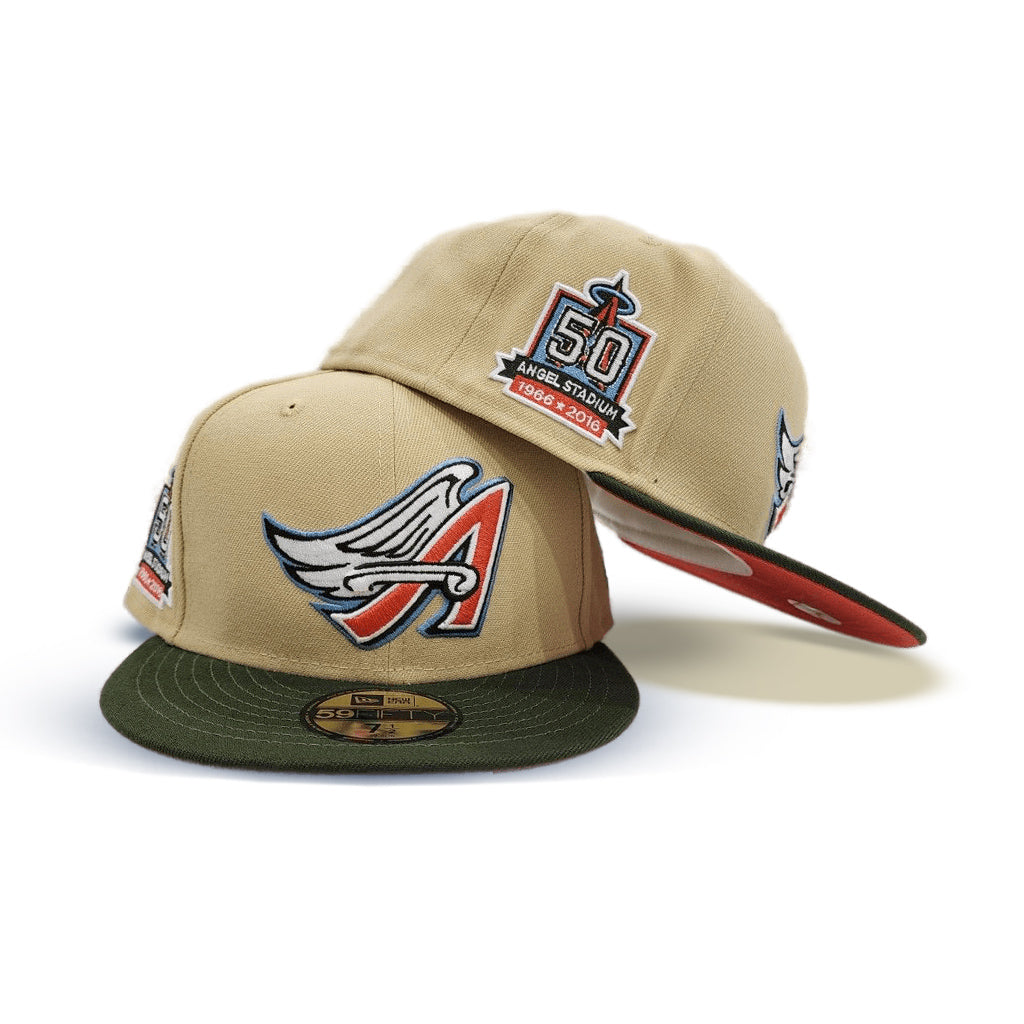 Vegas Gold Los Angeles Angels Olive Green Visor Orange Bottom 50th