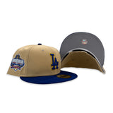 Vegas Gold Los Angeles Dodgers Royal Blue Visor Gray Bottom 40th Anniversary Side Patch New Era 59Fifty Fitted