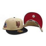 Vegas Gold New York Mets Black Visor Red Bottom Shea Stadium Side Patch New Era 59Fifty Fitted