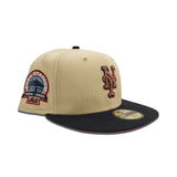 Vegas Gold New York Mets Black Visor Red Bottom Shea Stadium Side Patch New Era 59Fifty Fitted