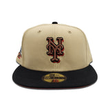 Vegas Gold New York Mets Black Visor Red Bottom Shea Stadium Side Patch New Era 59Fifty Fitted