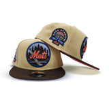 Vegas Gold New York Mets Brown Visor Orange Bottom Shea Stadium Side Patch New Era 59Fifty Fitted