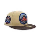 Vegas Gold New York Mets Brown Visor Orange Bottom Shea Stadium Side Patch New Era 59Fifty Fitted