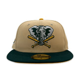 Vegas Gold Oakland Athletics Dark Green Visor Yellow Bottom 50th Anniversary Side Patch New Era 59Fifty Fitted