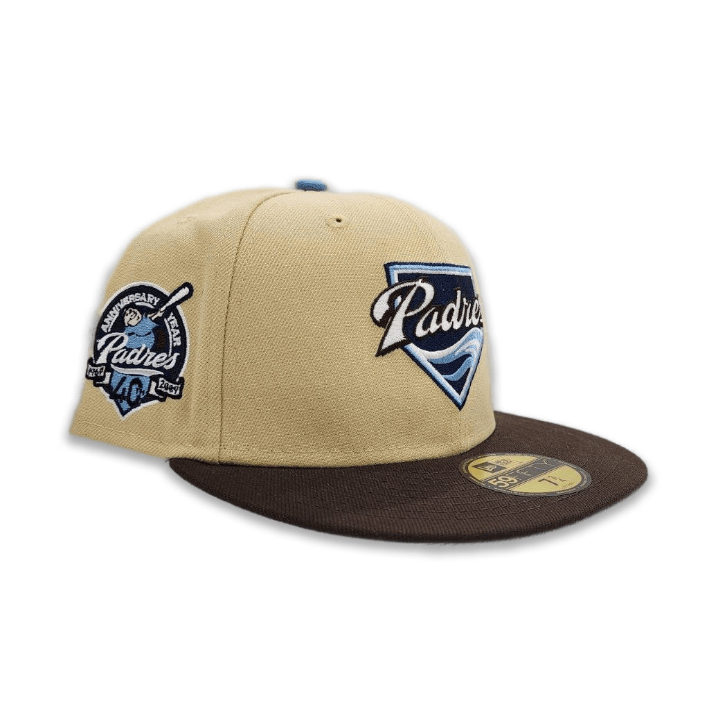 New Era 59FIFTY San Diego Padres Stadium Patch Hat - Light Blue, Gold 7 3/4