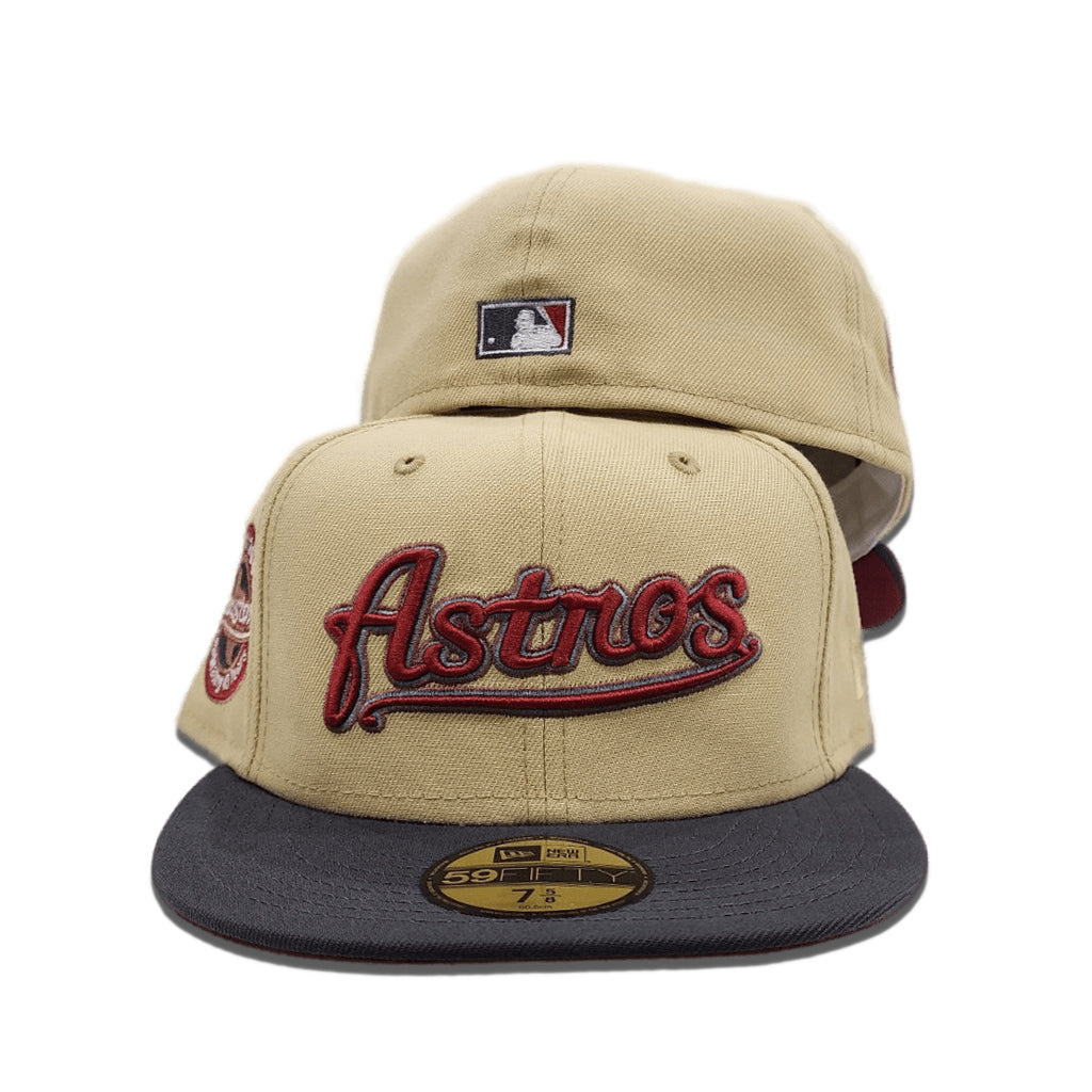 Vegas Gold Houston Astros Brown Visor Gray Bottom 35th Great Years Side Patch New Era 59FIFTY Fitted 8