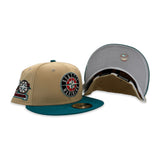 Vegas Gold Seattle Mariners Aqua Visor Silver Bottom 20th Anniversary Side Patch New Era 59Fifty Fitted