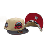 Vegas Gold Tennessee Smokies Dark Gray Visor Red Bottom Southern League Side Patch New Era 59Fifty Fitted