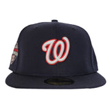 Washington Nationals Navy Blue Pink Bottom 2019 World Series Champions New Era 59Fifty Fitted