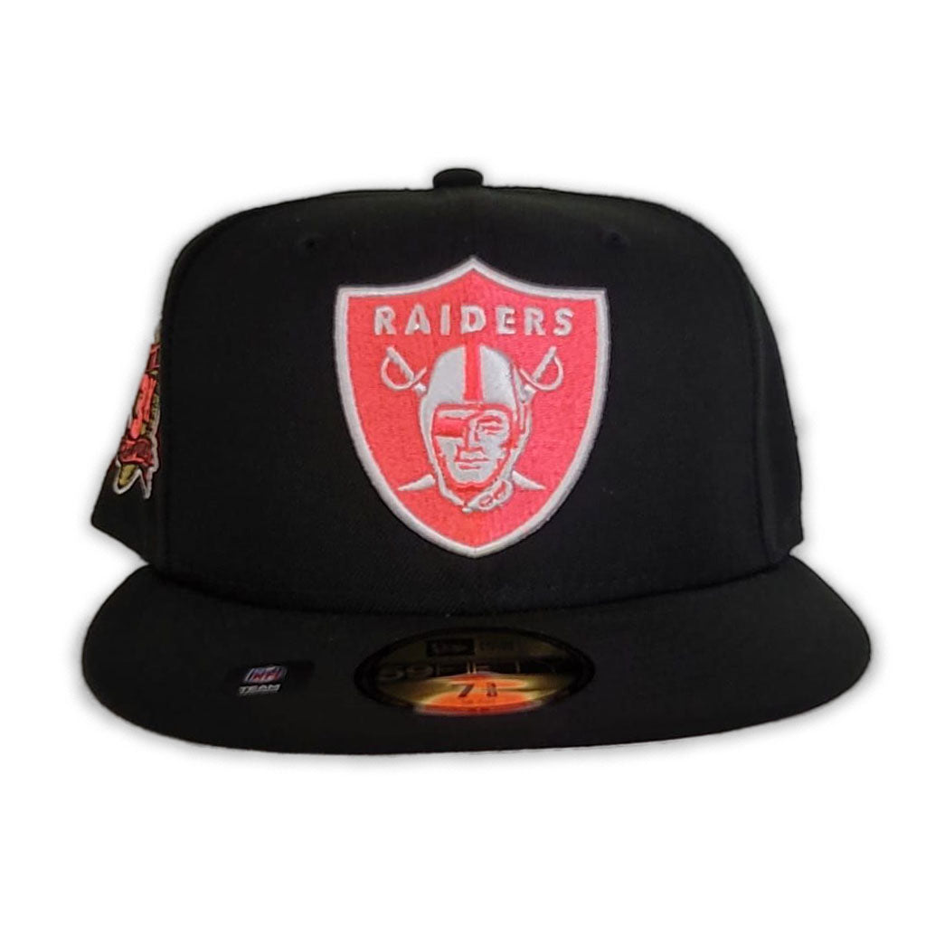Black and pink raiders hat Clearance